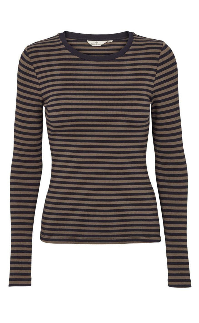 Basic Apparel Bluse - Ludmilla - Tarmac/Black