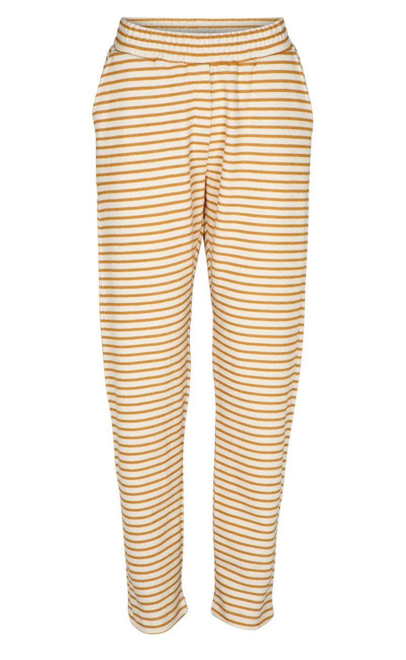 Basic Apparel Bukser - Vendela - Inca Gold / Off White