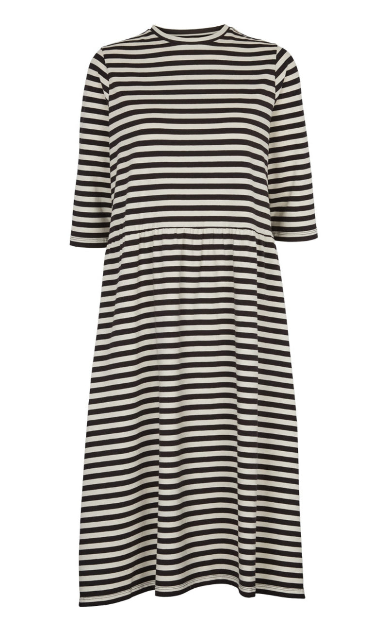 Basic Apparel Kjole - Elba - Black / Off White