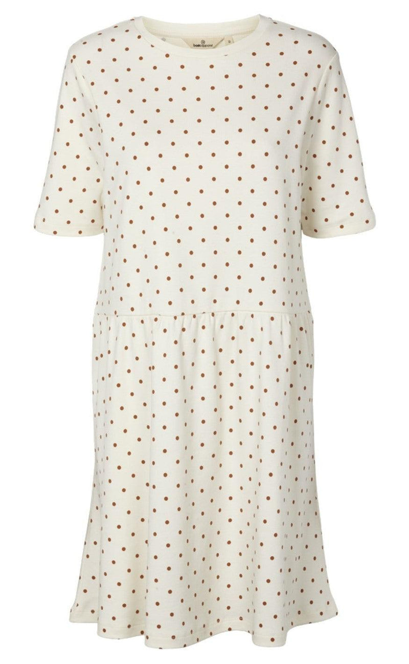 Basic Apparel Kjole - Signe Dot - Off-White