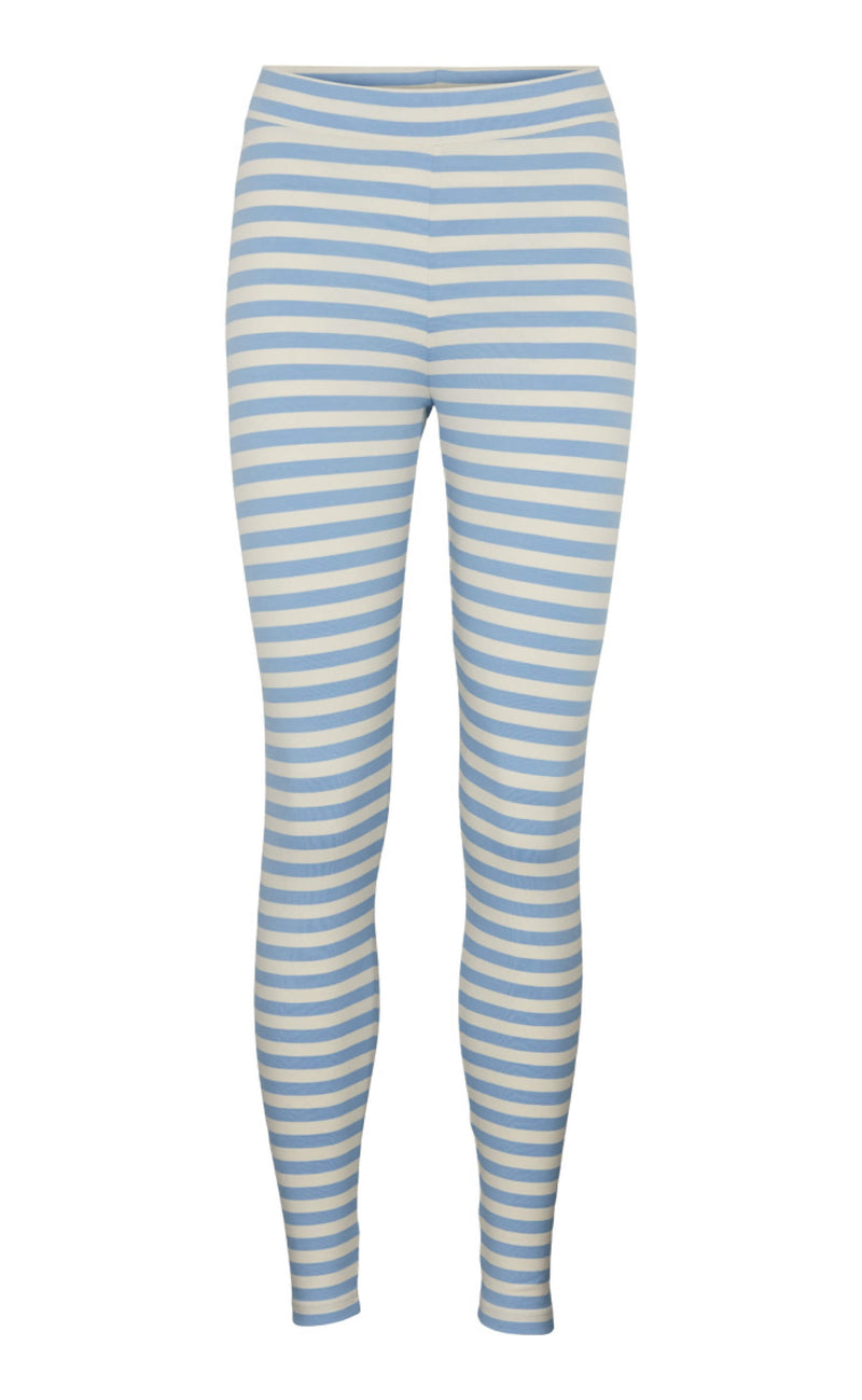 Basic Apparel Leggings - Elba - Blue / Off White