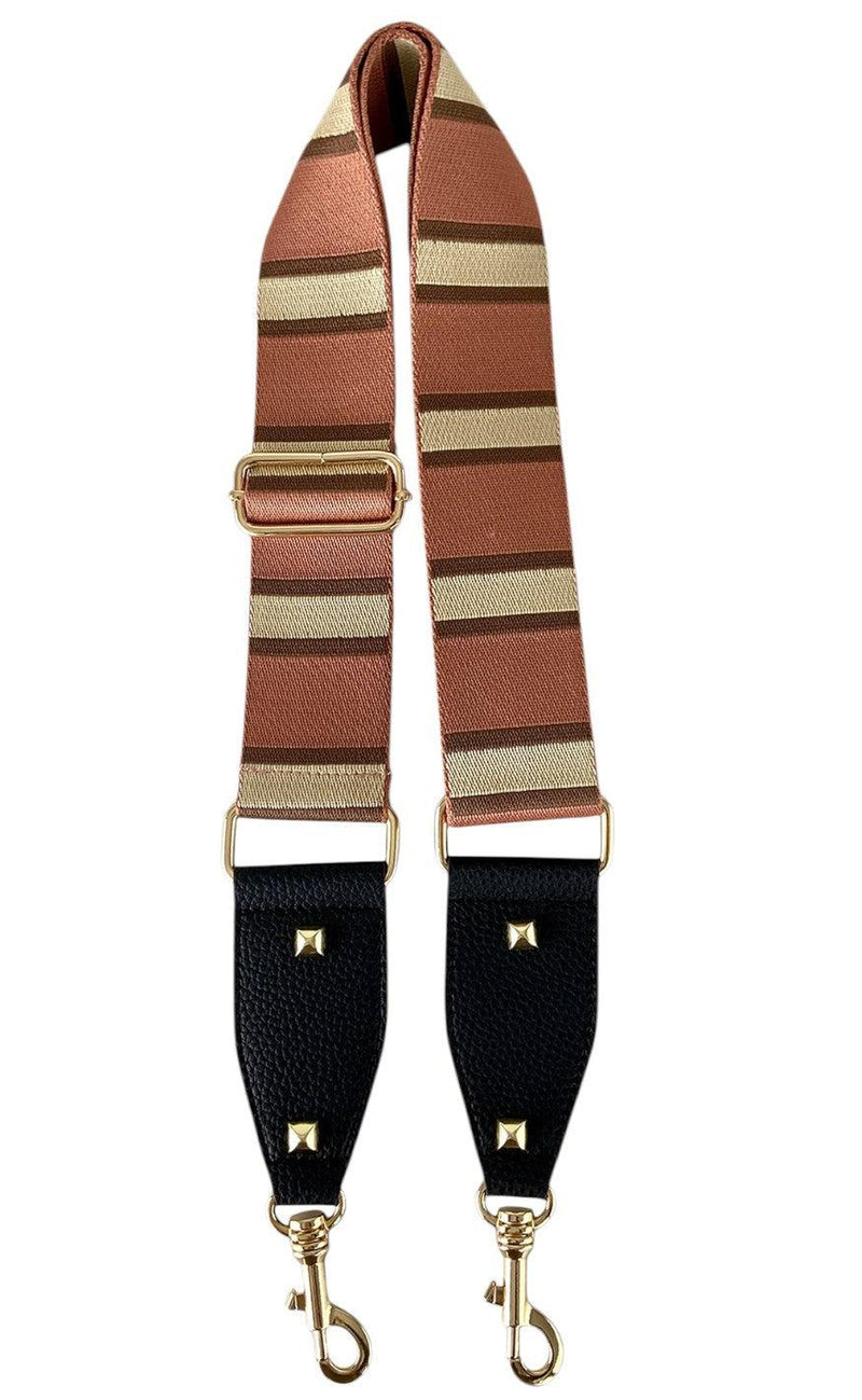 Black Colour Bagstrap - Björk Striped - Pepe Rose