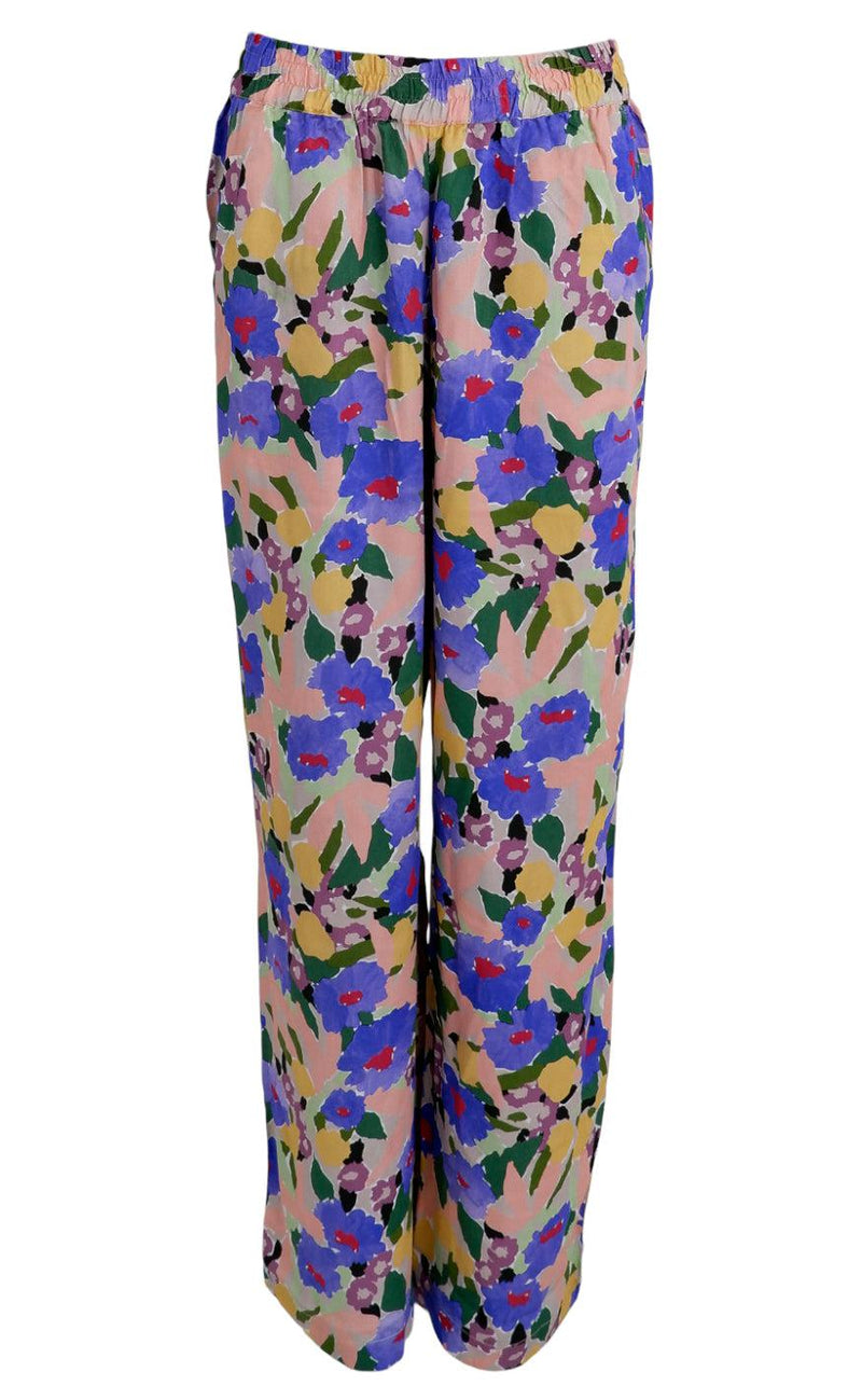 Black Colour Bukser - Blossom - Blue Mix
