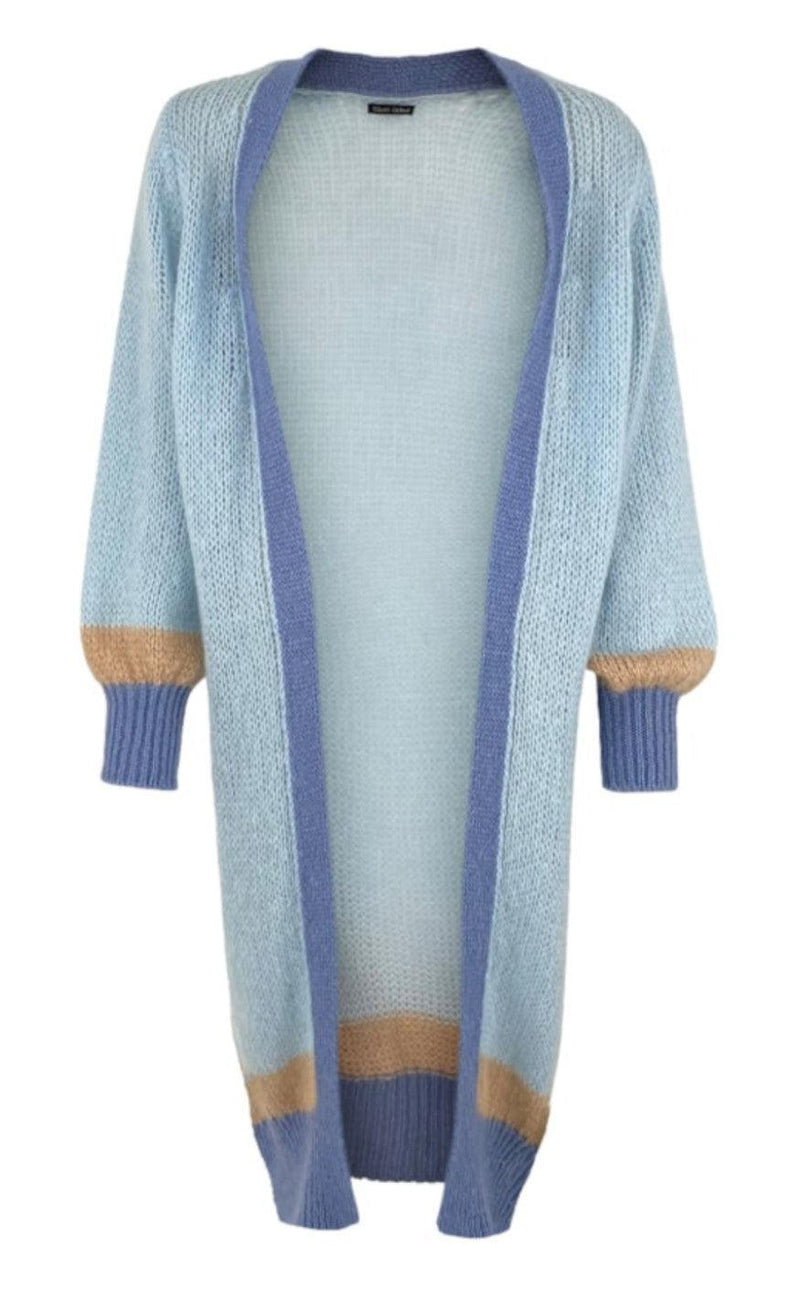 Black Colour Cardigan - Devina - Lt. Blue
