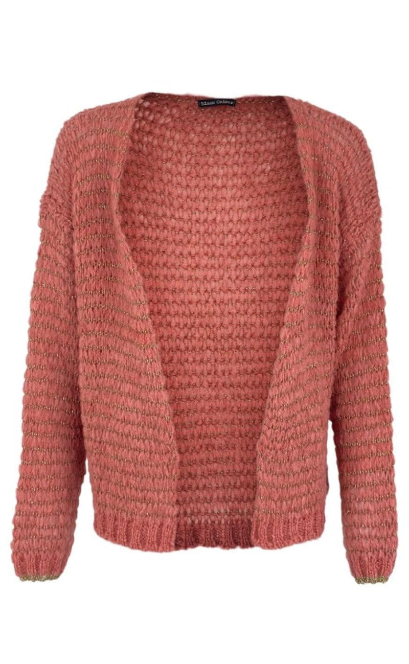 Black Colour Cardigan - Safi Knit - Rose