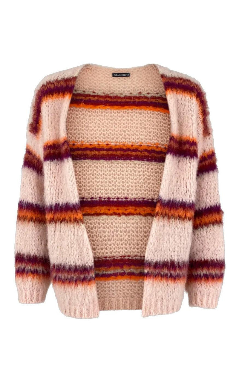 Black Colour Cardigan - Tiffany - Peach