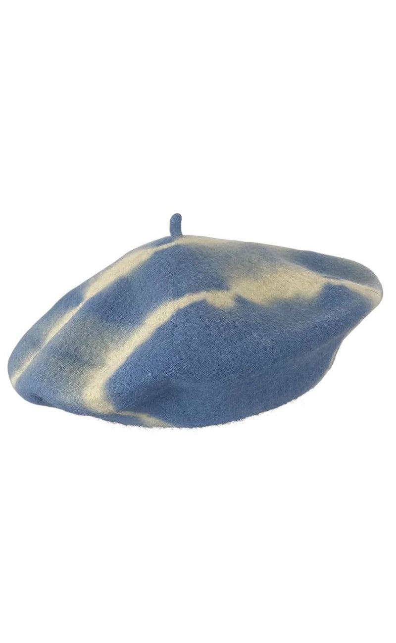 Black Colour Hat - Alda - Lt. Blue Tie Dye