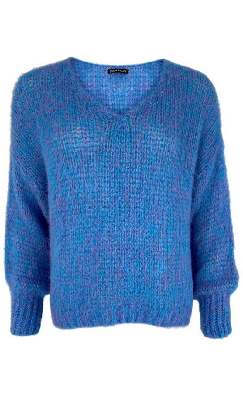Black Colour Jumper - Simona - Blue