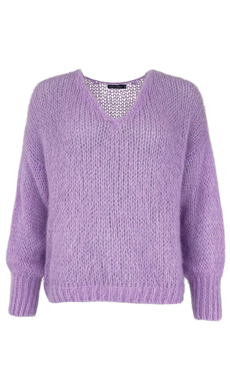 Black Colour Jumper - Simona - Lavender