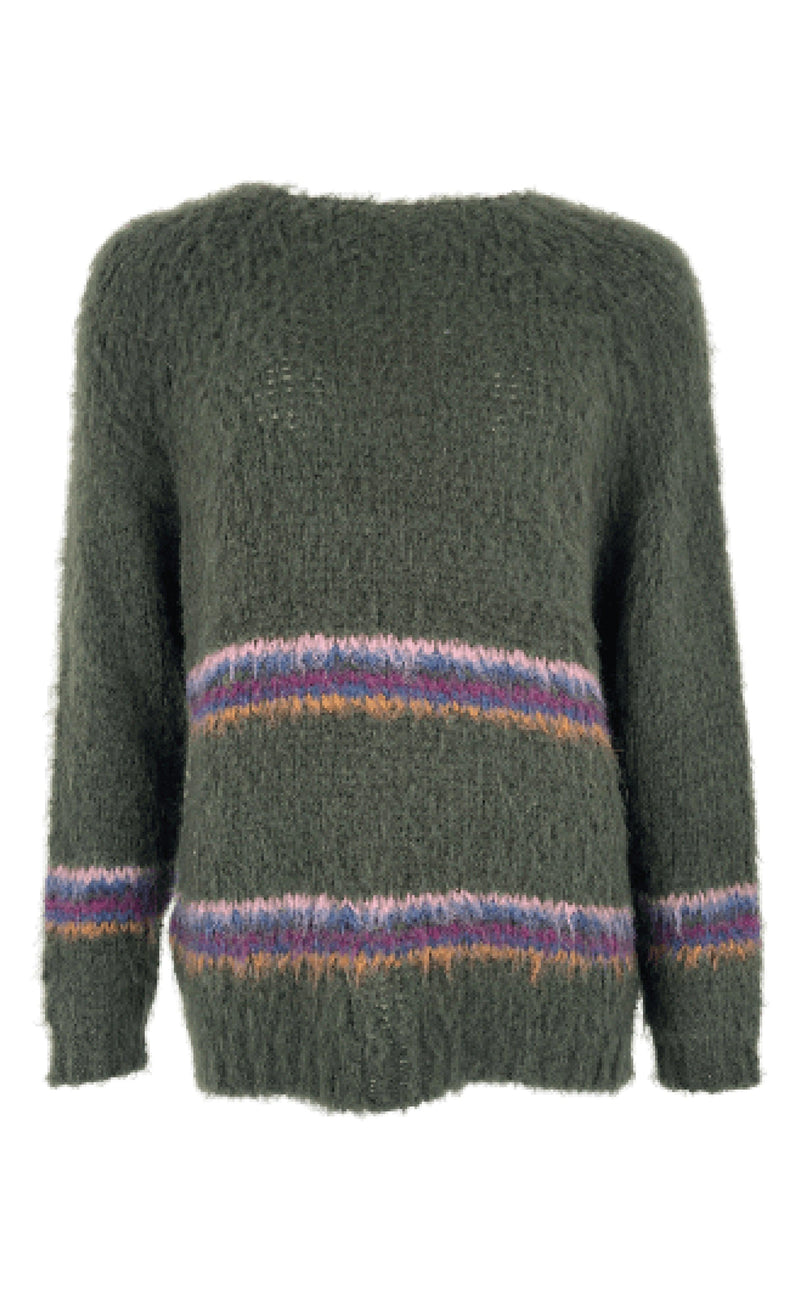 Black Colour Jumper - Tonya - Army