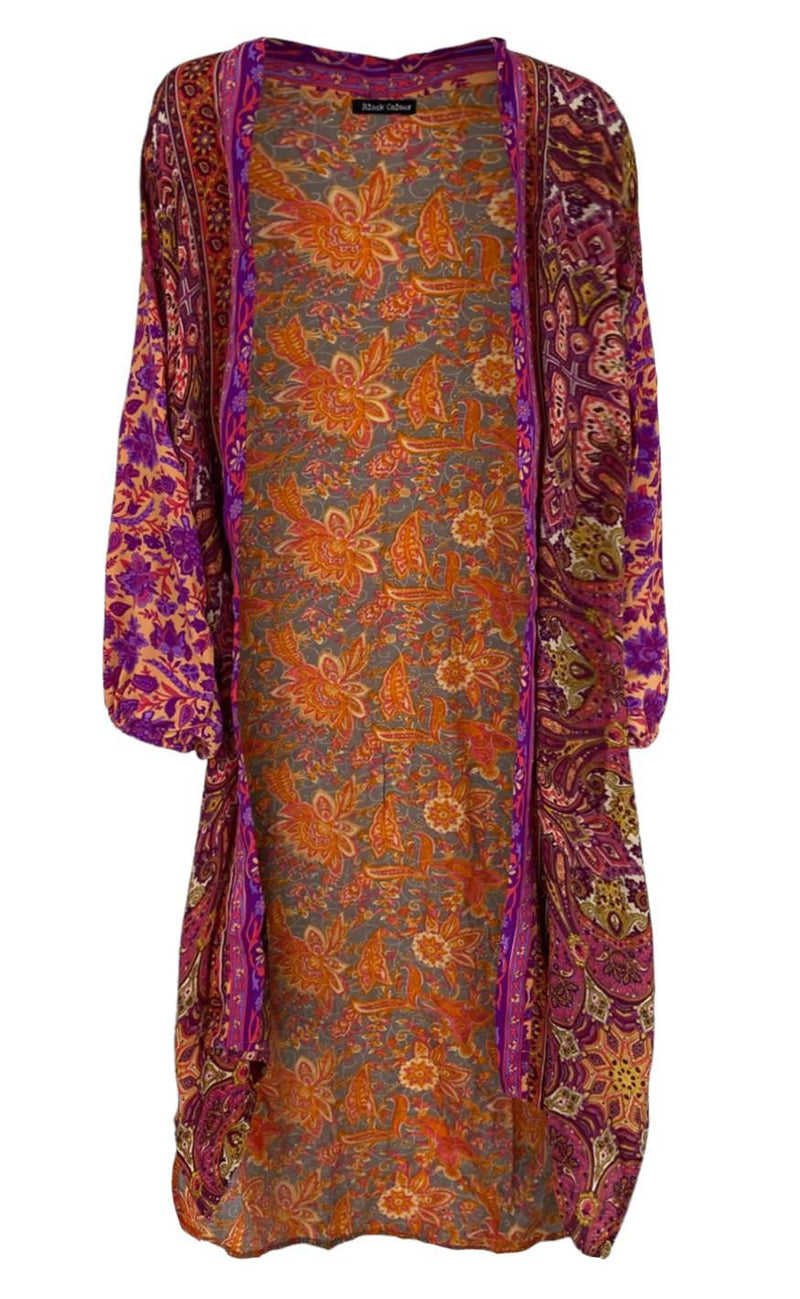 Black Colour Kimono - Luna Long - Exotic Vibe