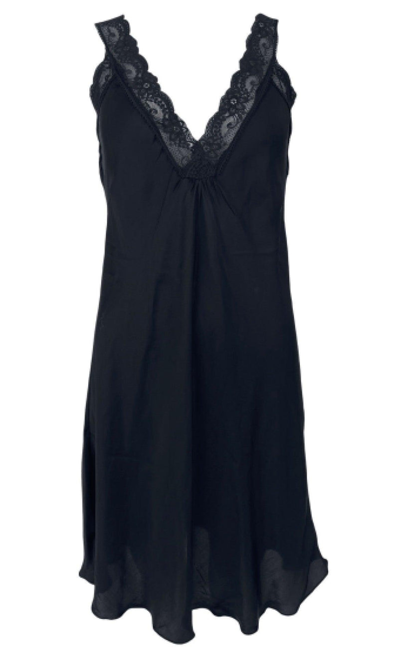 Black Colour Kjole - Bea Slip Dress - Black