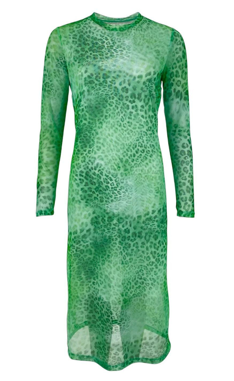 Black Colour Kjole - Florence Mesh - Green Leo