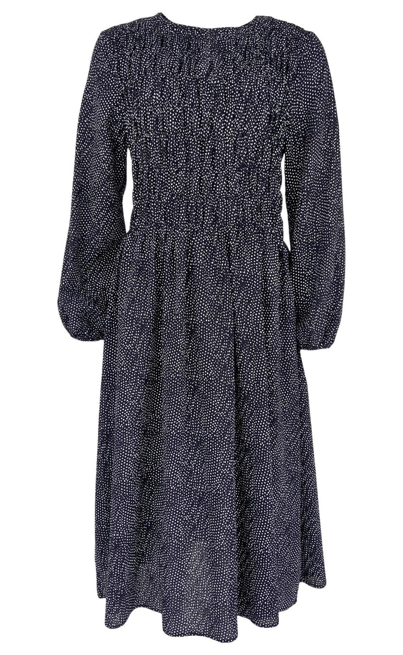 Black Colour Kjole - Holly Smock - Black With Dots