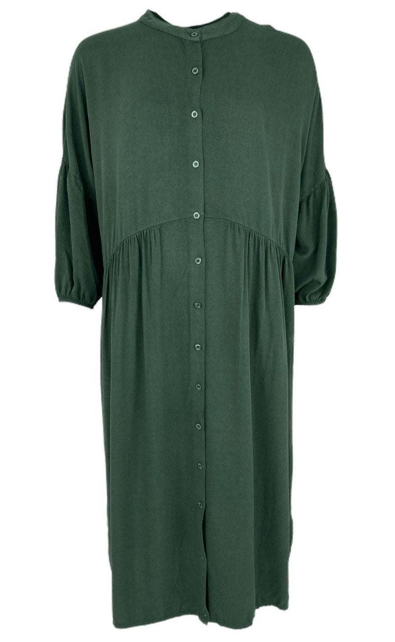 Black Colour Kjole - Ivy - Dark Green