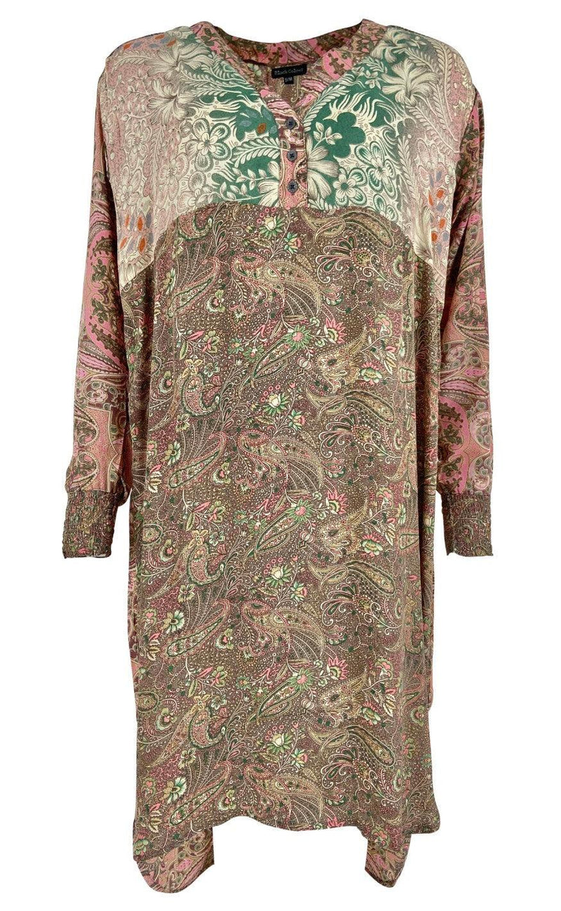 Black Colour Kjole - Luna Long Kaftan - Rose
