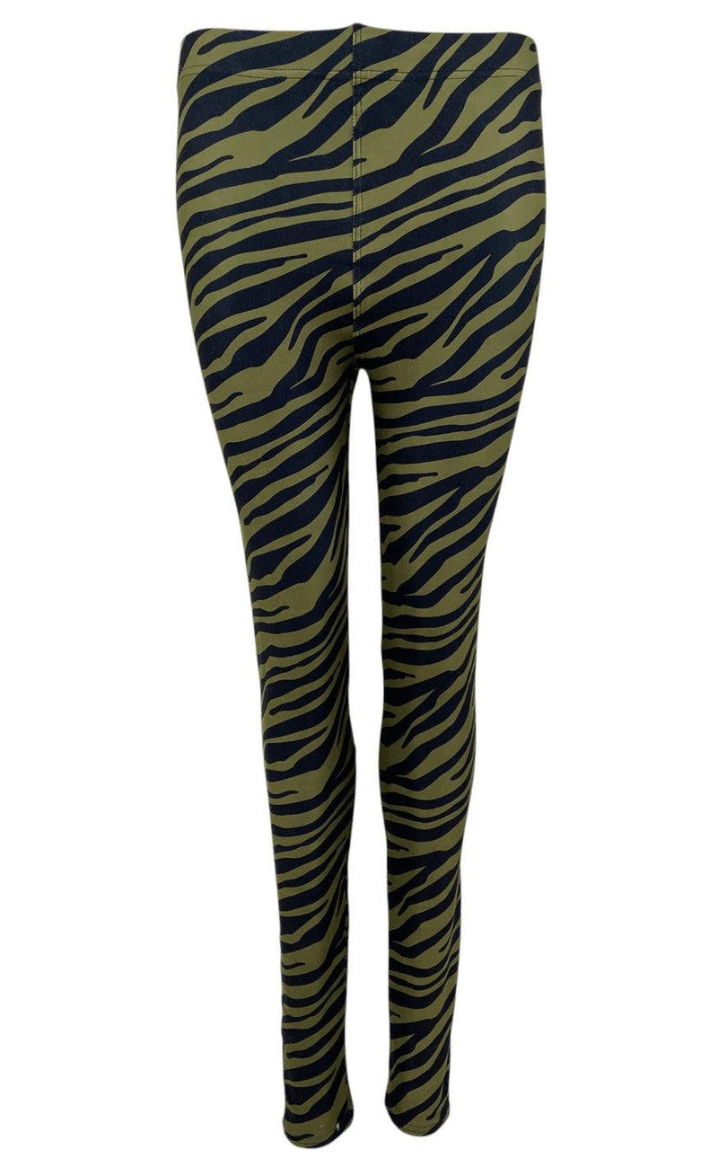 Black Colour Leggings - Robyn - Army Zebra