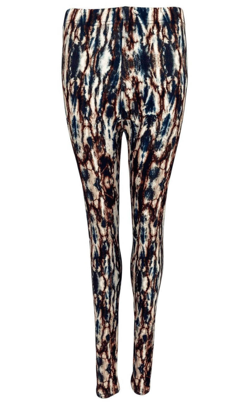 Black Colour Leggings - Robyn Printed - Dark Marble