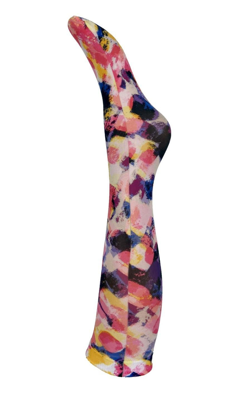 Black Colour Strømper - Aura Knee High Socks - Colour Splash
