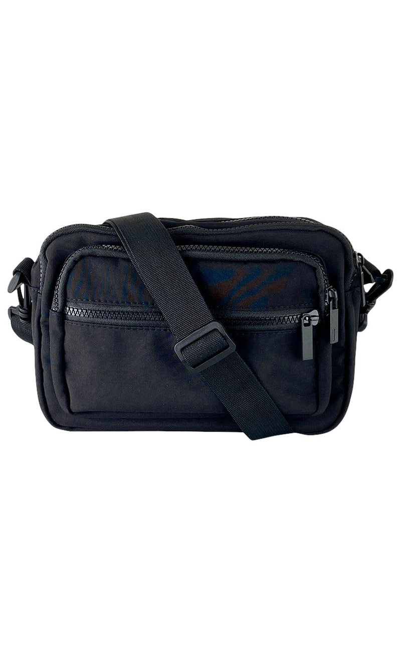 Black Colour Taske - Vada Matte Nylon - Black