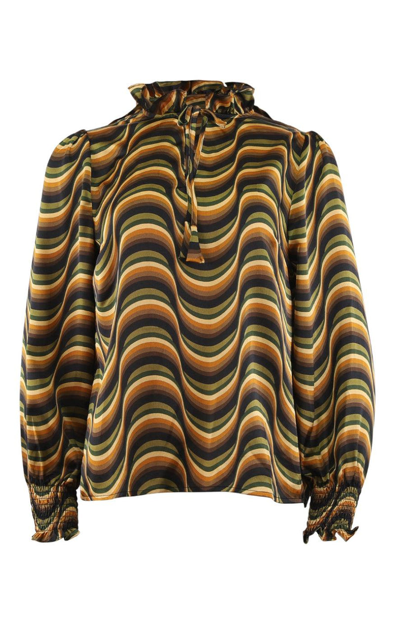 Continue Bluse - Asta - Brown