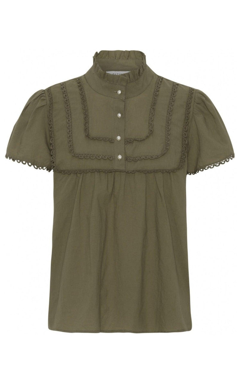 Continue Bluse - Isabella - Army