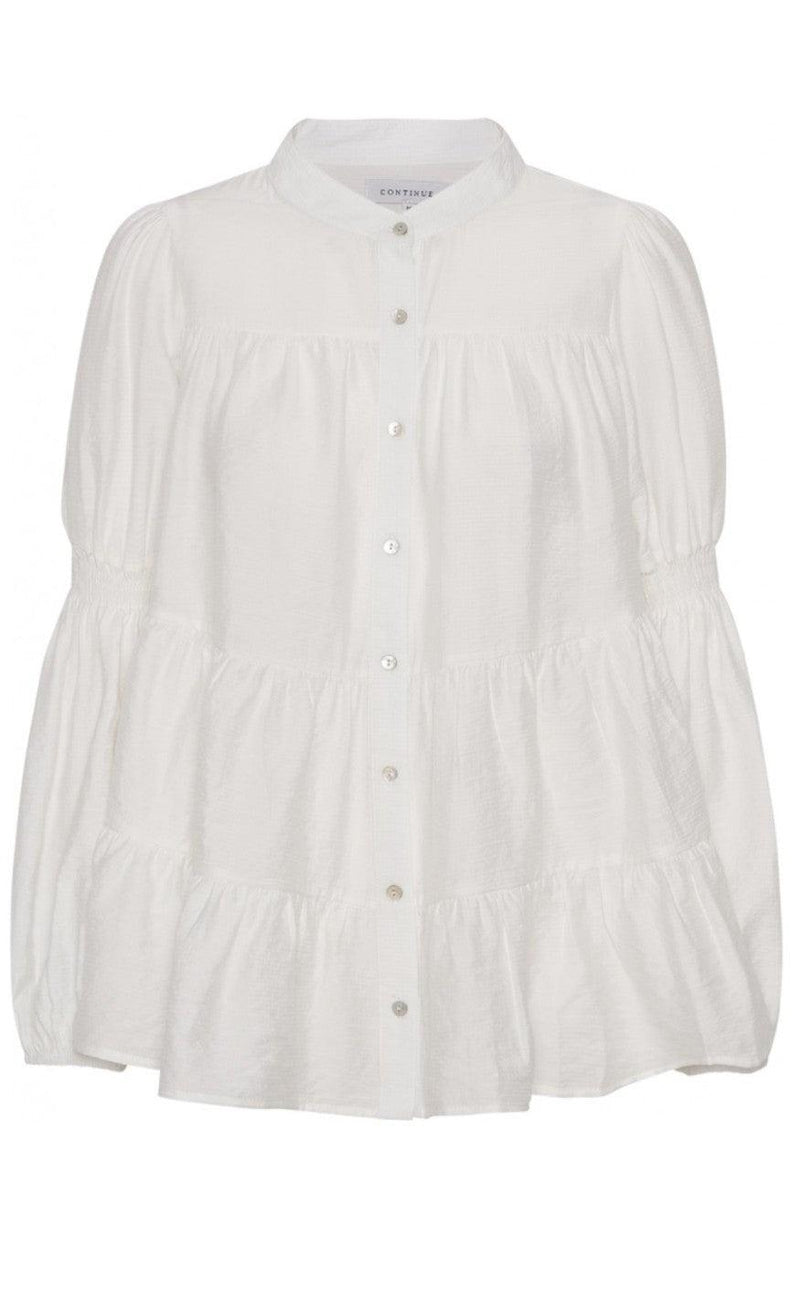 Continue Bluse - Sanna Solid - White
