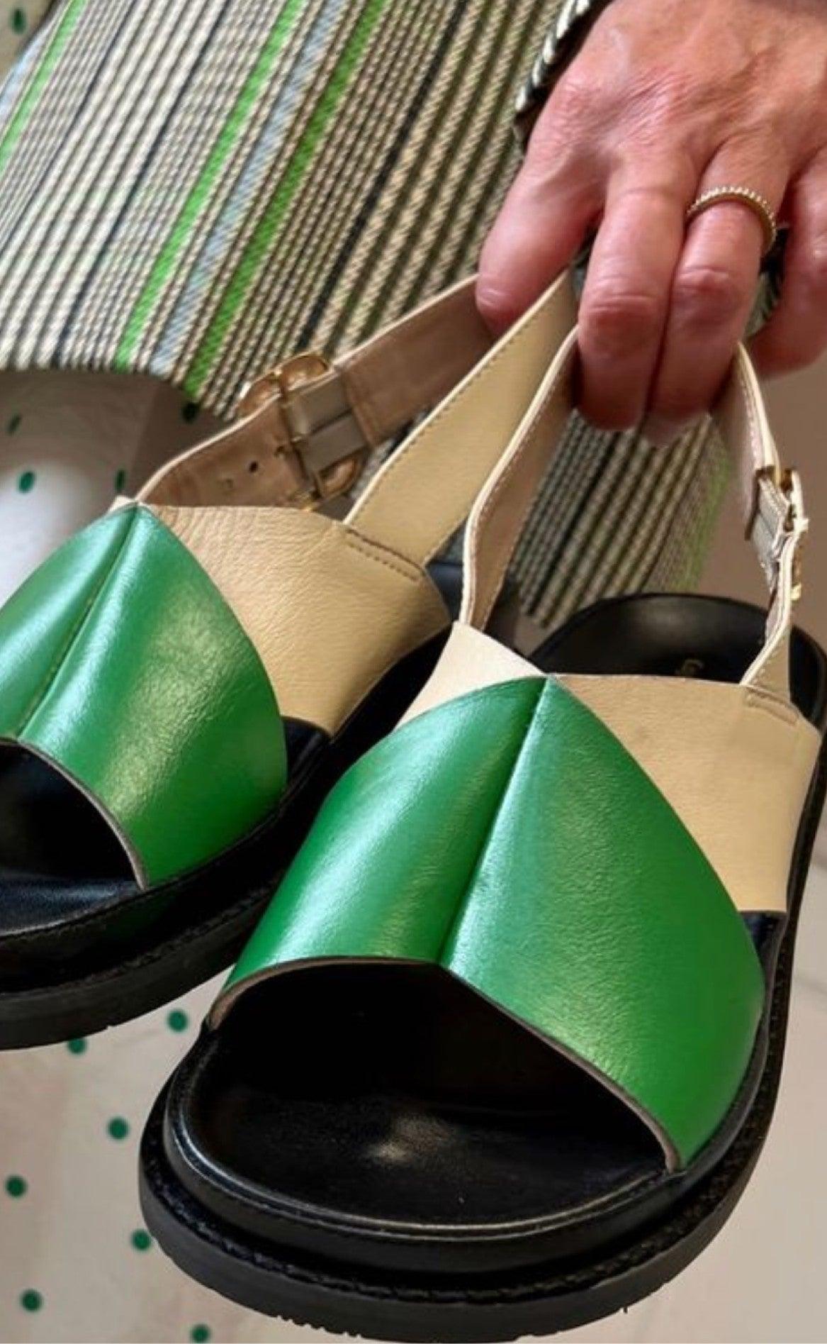 Copenhagen Shoes Sandaler Stronger - Green Multi | levering | Fashionbystrand