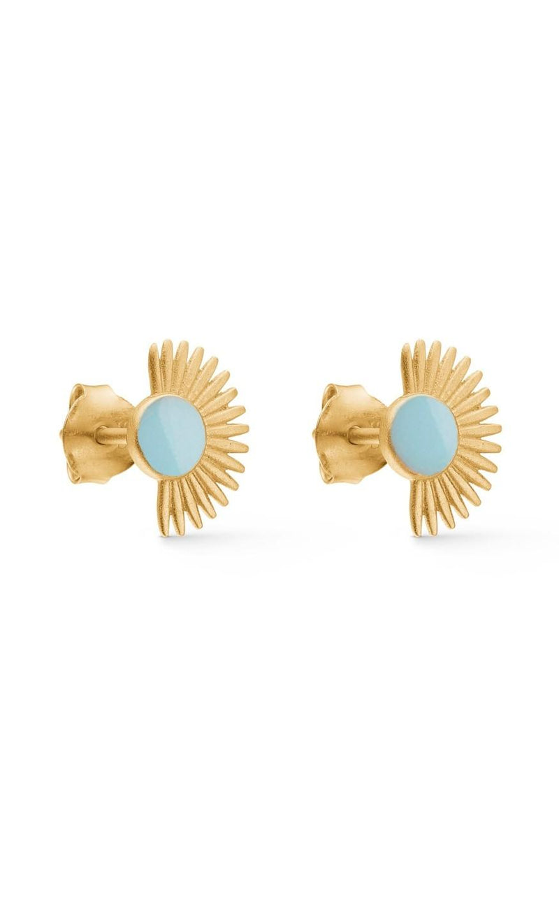 ENAMEL Copenhagen Øreringe / Stud - Soleil - Arctic Blue