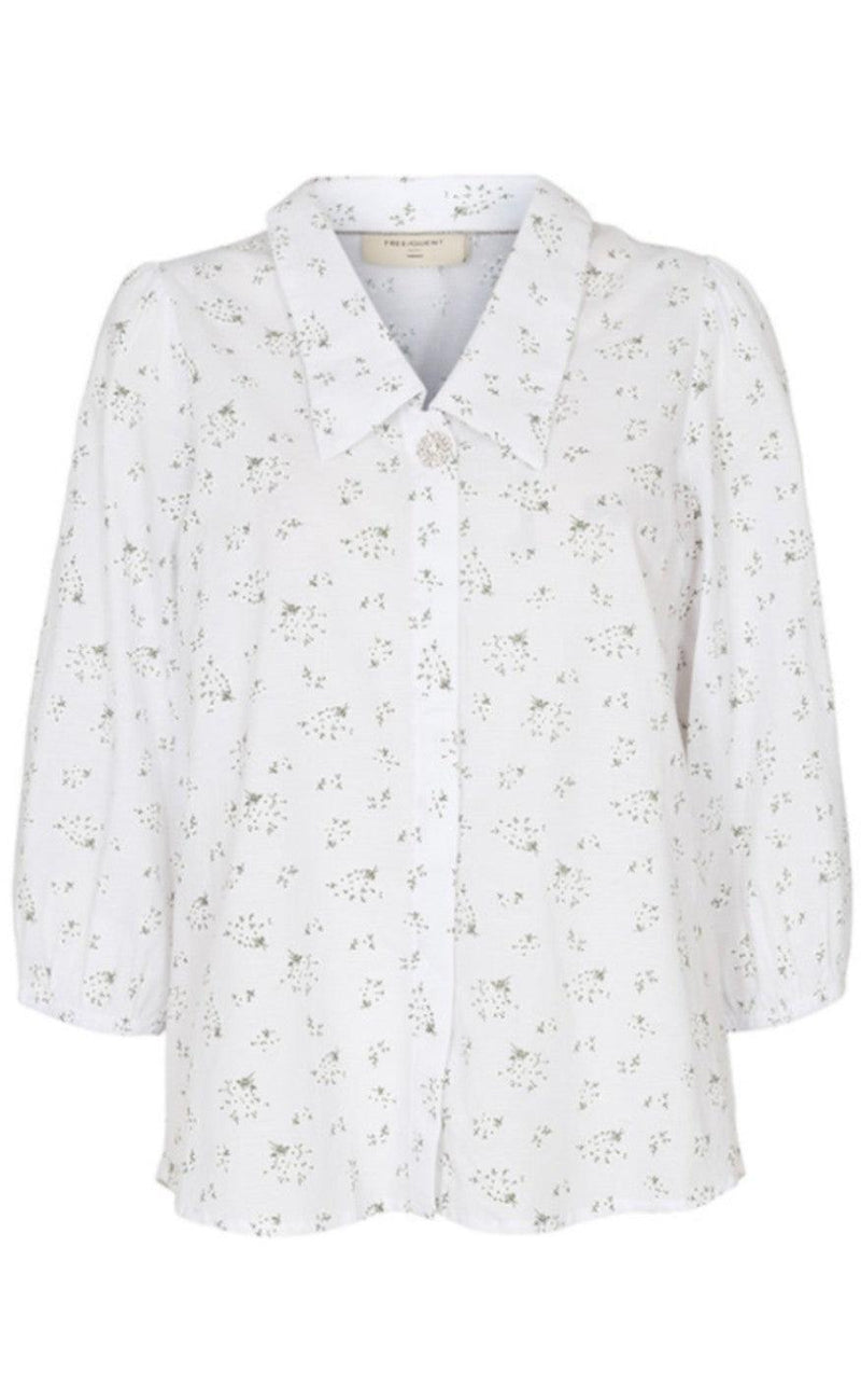 Freequent Bluse - Anika - Brilliant White Mix