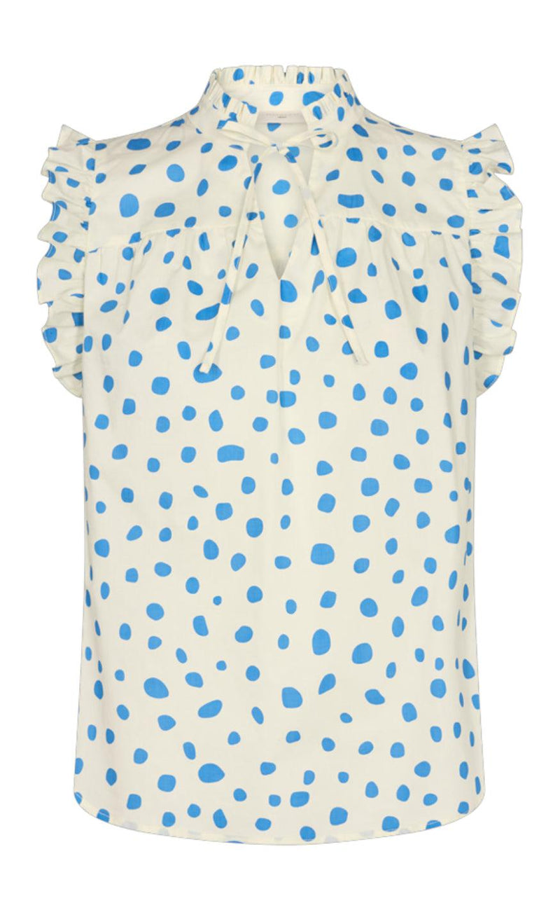 Freequent Bluse - Dotcha - Marshmallow W. Marina