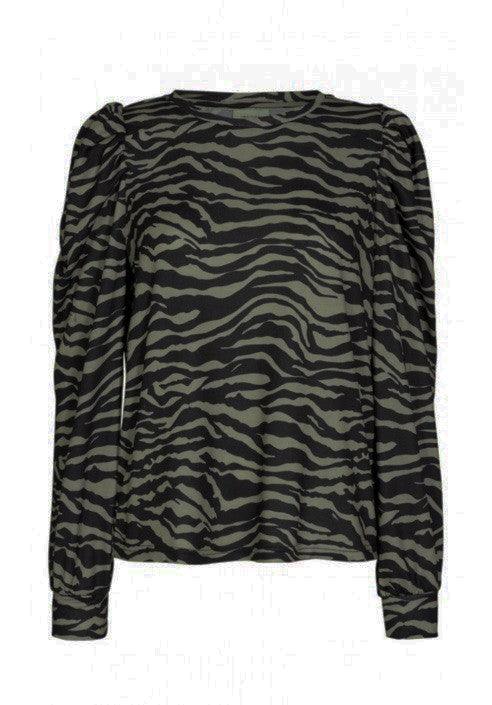 Freequent Bluse - Elcos - Olive Night Mix