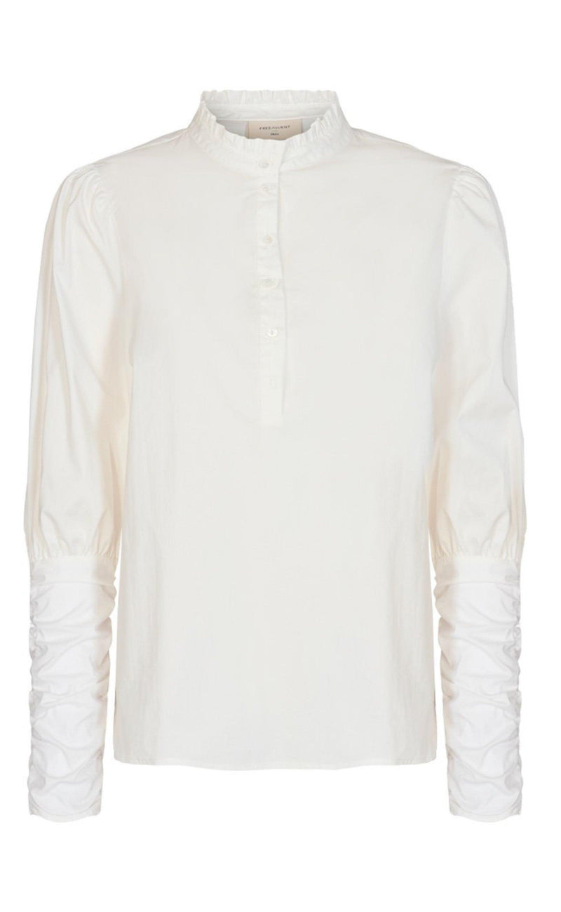 Freequent Bluse - Frances Flounce - Offwhite