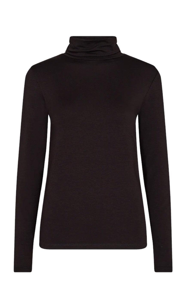 Freequent Bluse - Liana High Neck - Black