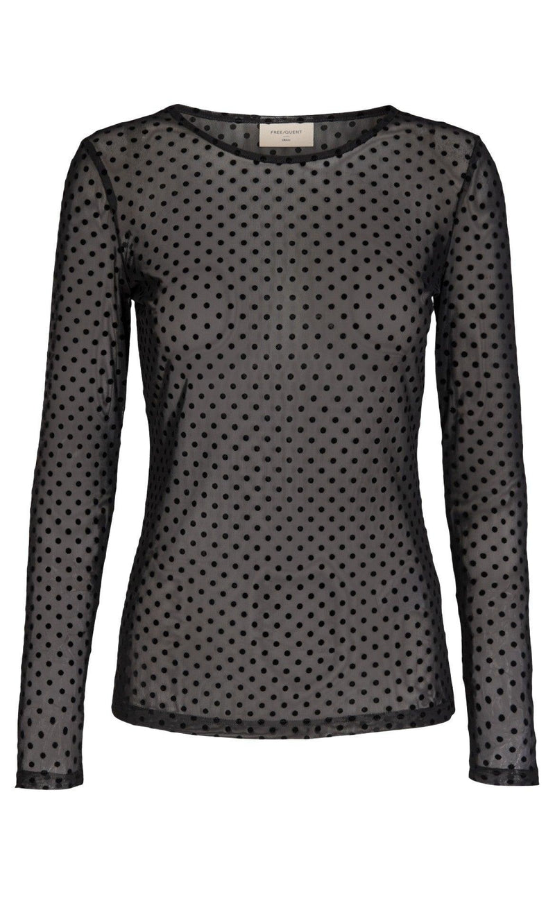 Freequent Bluse - Vally - Black Dot