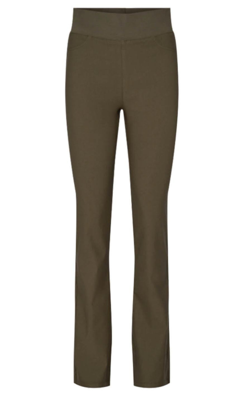 Freequent Bukser - Shantal Bootcut Power - Olive Night