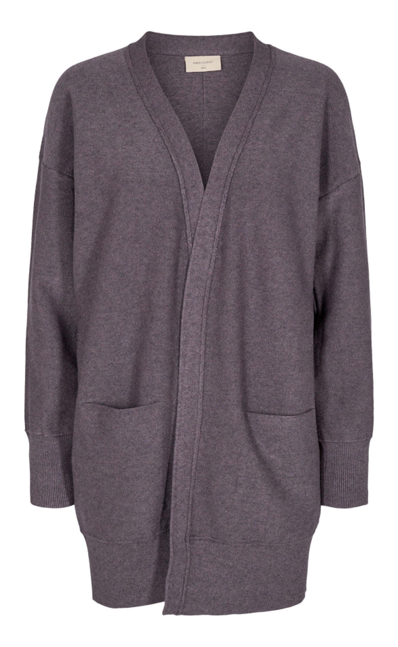 Freequent Cardigan - Claura - Dark Grey Melange