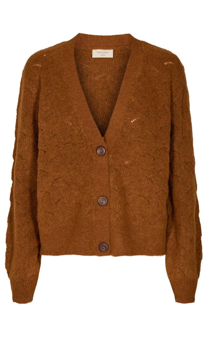 Freequent Cardigan - Hill - Caramel Café Melange