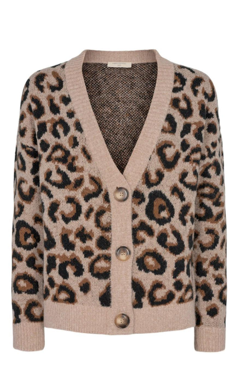 Freequent Cardigan - Leoa - Silver Mink Mix