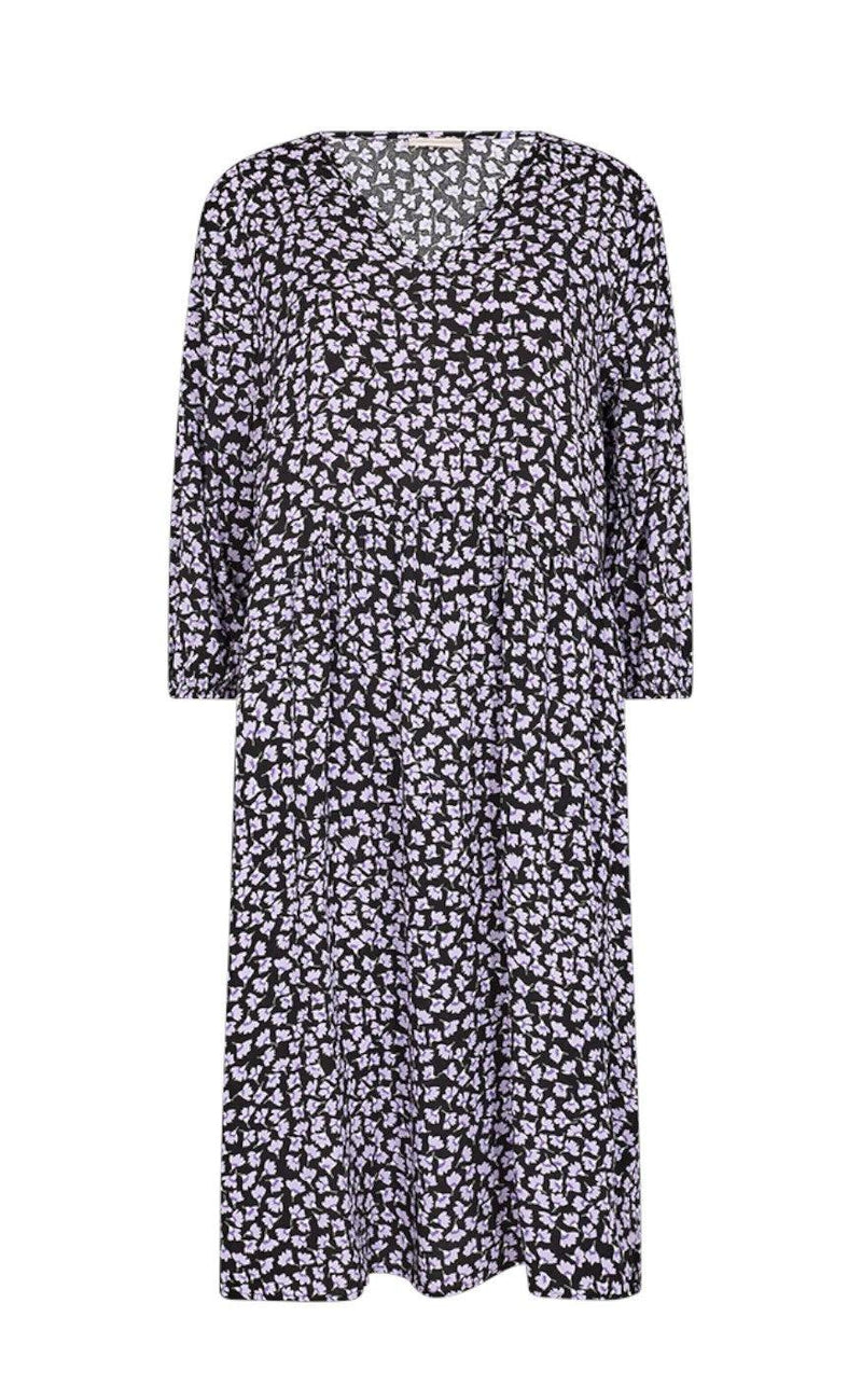 Freequent Kjole - Adney - Black With Lavender