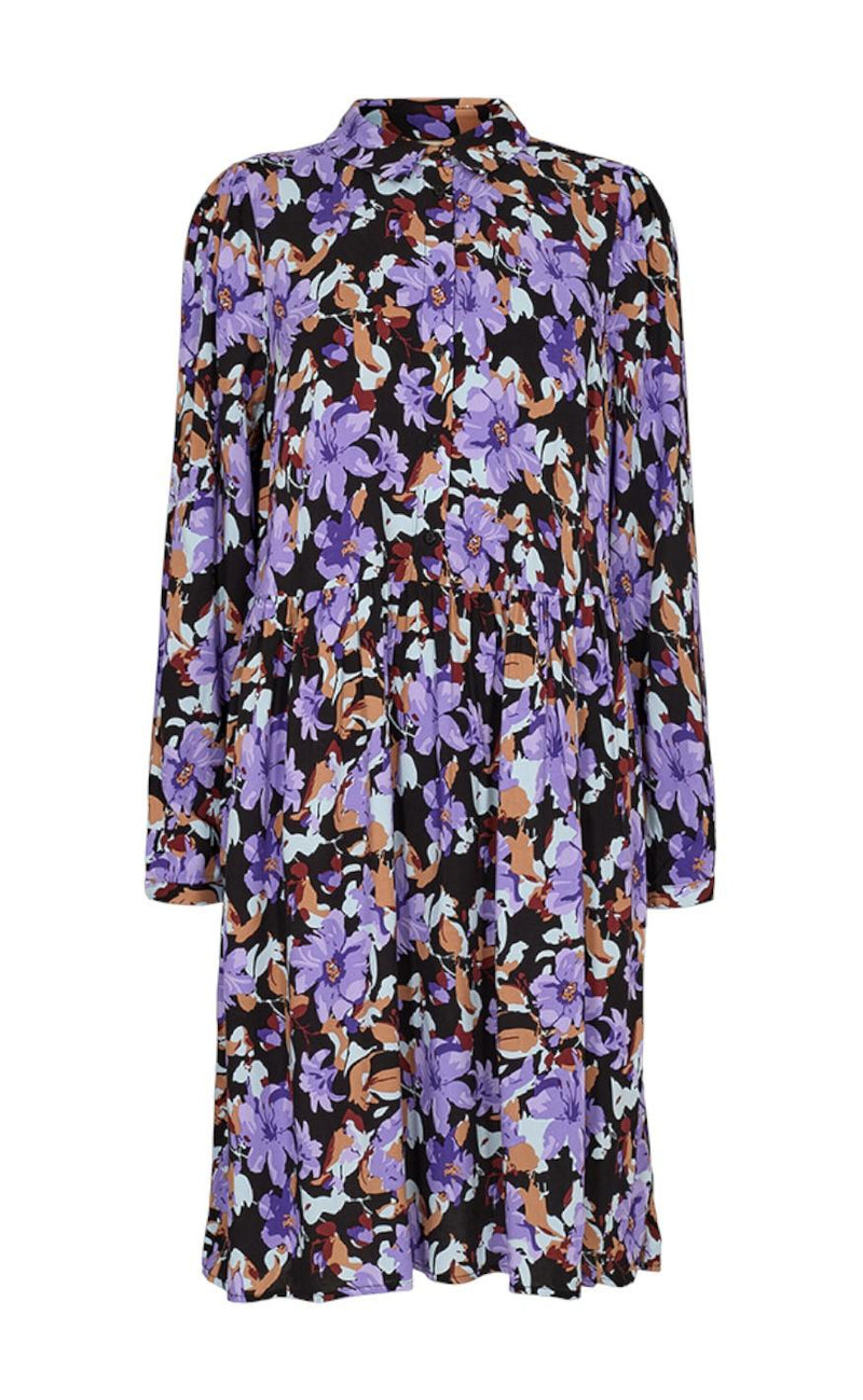 Freequent Kjole - Adney - Purple Sapphire w. Black