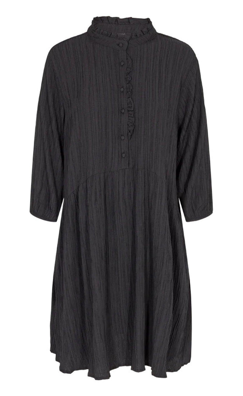 Freequent Kjole - Dotted - Black