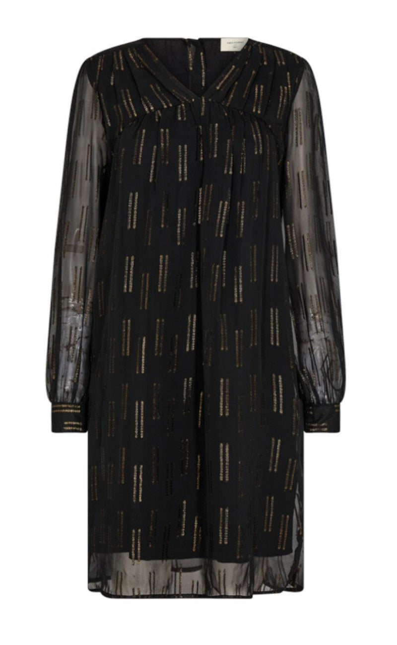 Freequent Kjole - Kalika - Black With Gold