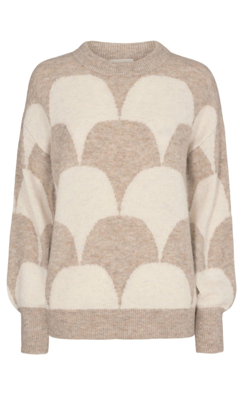 Freequent Pullover - Hilla Drop - Silver Mink Mix