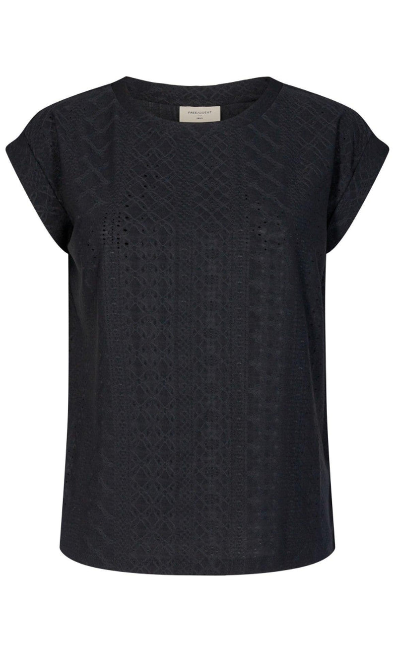 Freequent T-shirt - Blond - Black