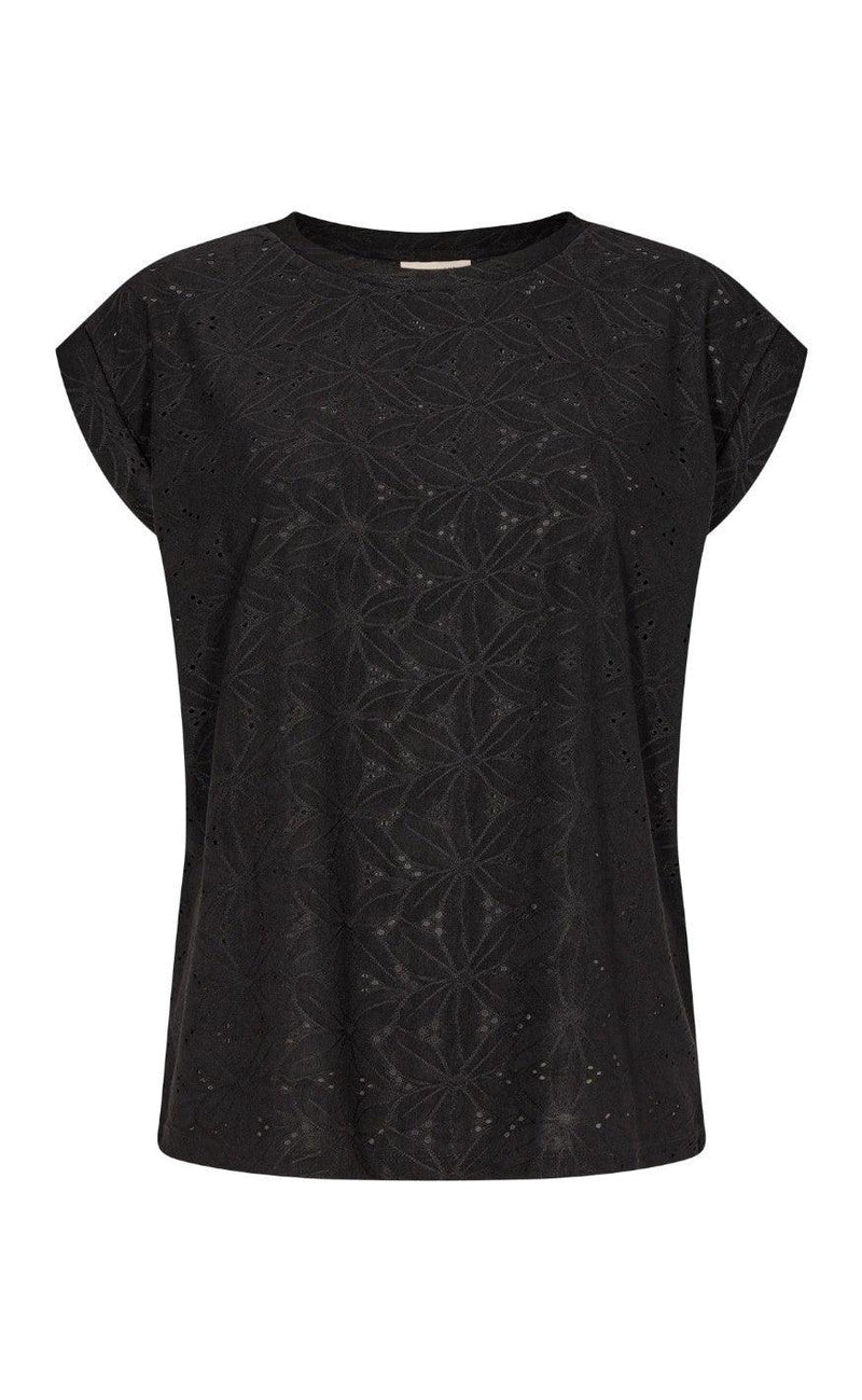Freequent T-shirt - Blond Flower - Black