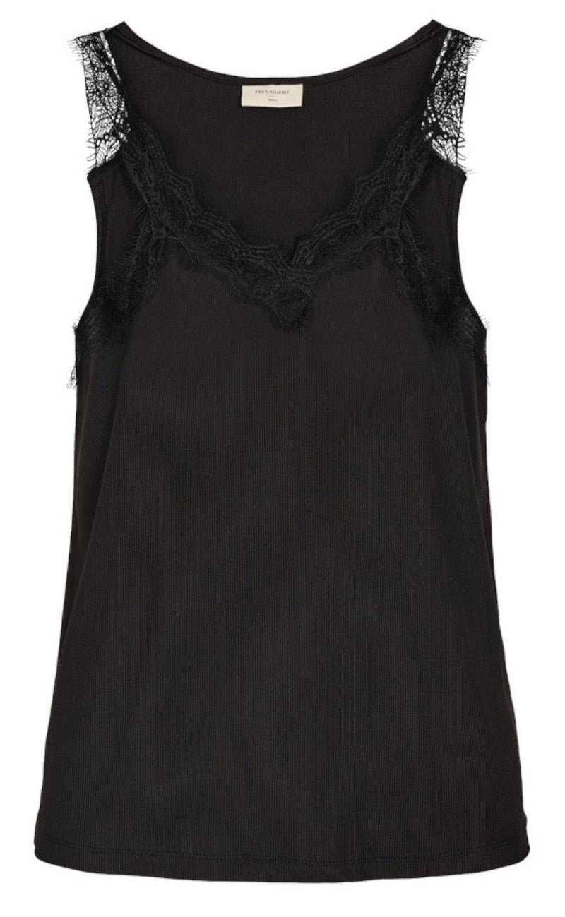 Freequent Top - Bicco Rib - Black