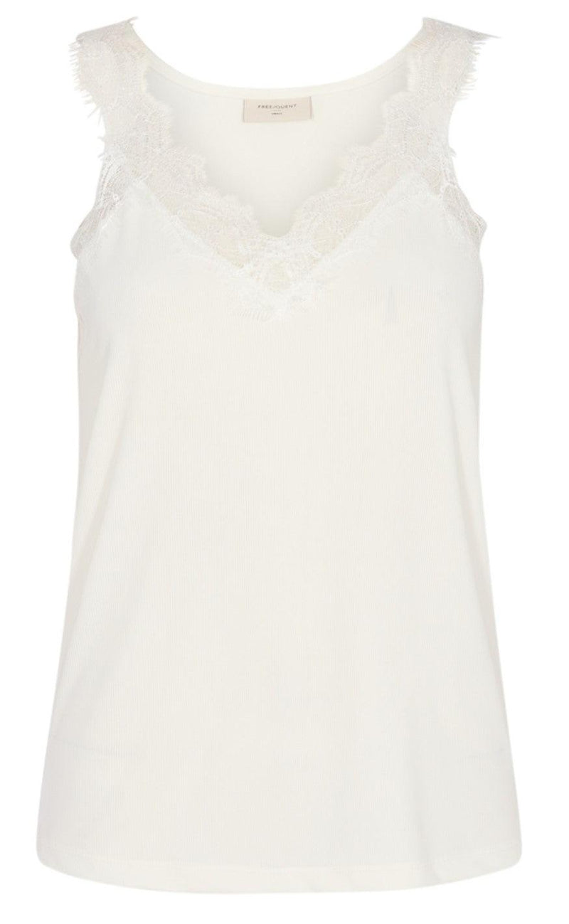 Freequent Top - Bicco Rib - Off White