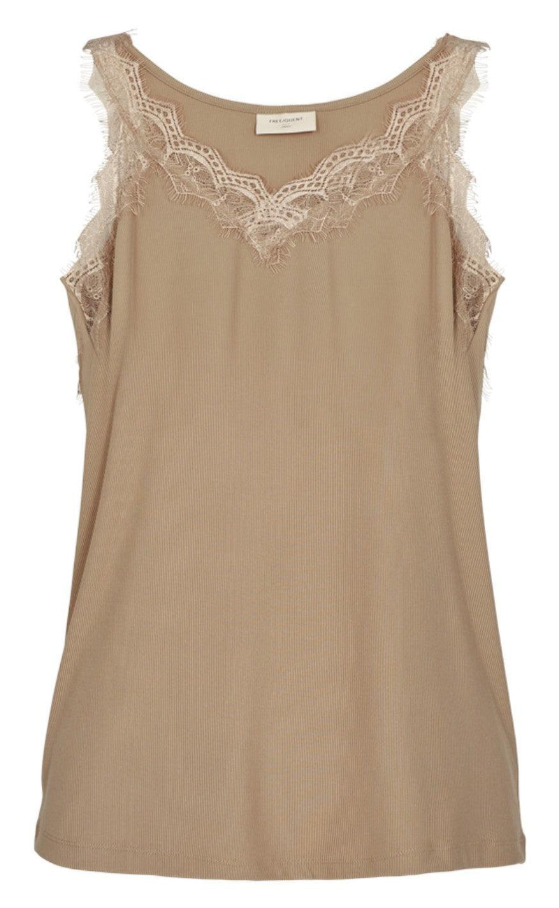 Freequent Top - Bicco Rib - Silver Mink