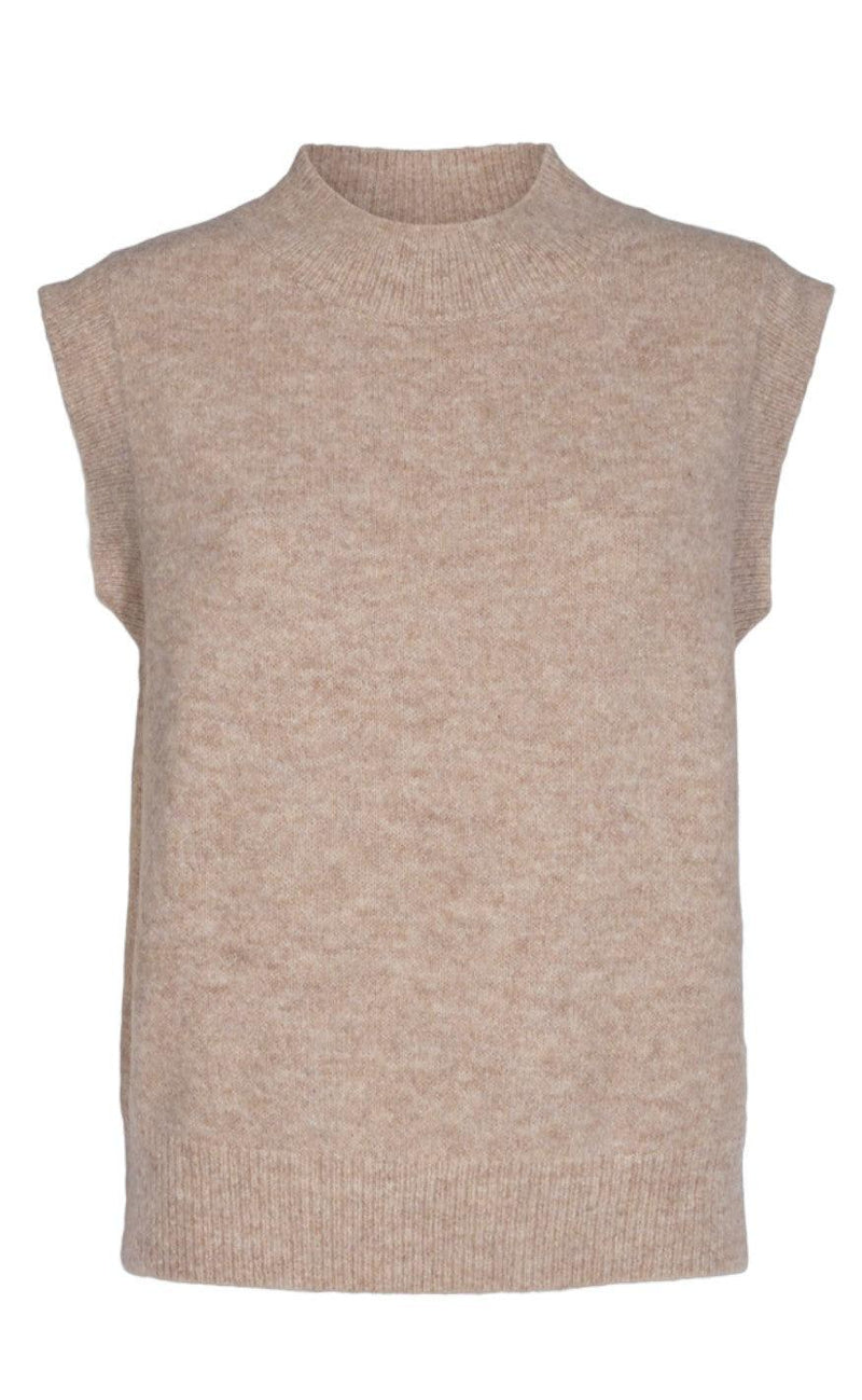 Freequent Vest - Merla Plain - Silver Mink Melange